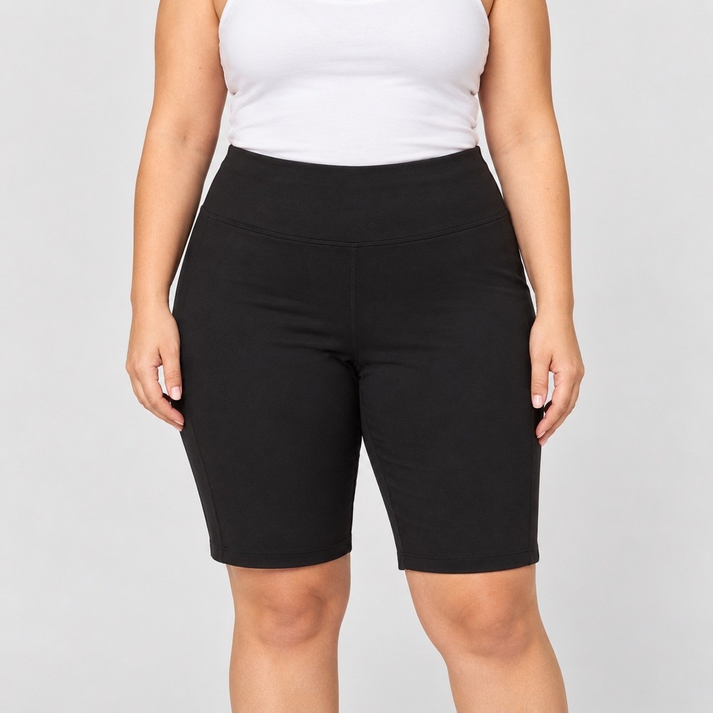 Mondetta Biker Shorts Womens XXL Black 1957183 High Rise 8in Inseam Athletic